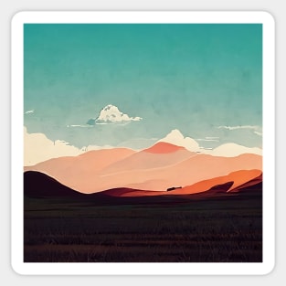 Pastel Mountains Sticker